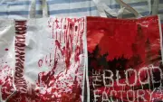 Set of 2 Blood Factory 2009 & 2010 San Diego Comic-Con SDCC promo tote bags MINT