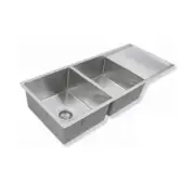 New Kitchen Sink Over Under Mount Bar Stainless Steel Double Bowl 1114x450 CBM19