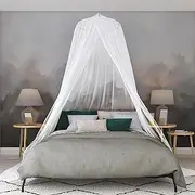 Luxury Mosquito Net Bed Canopy, Ultra Large: for Single to King Size, Quick Easy Installation, Finest Holes: Mesh 380, Curtain Netting, 2 Entries, Storage Bag, No Chemicals Added, 500