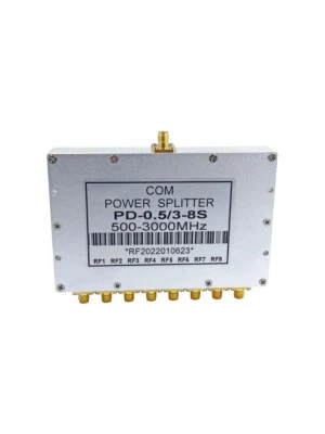 1pc PD-0.5/3-8S 1 in 8 power splitter,2.4G sma500-3000Mhz wifi splitter
