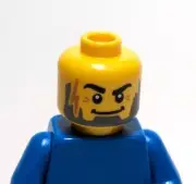 Lego - Minifigure Head - Beard, Smile, Lightening Pattern