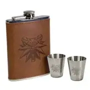 The Witcher 3 Wild Hunt Stainless Steel Deluxe Flask Set - New In Box