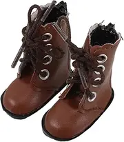 Vaguelly Doll Shoes Set 2pcs Generation Doll High Top Boots Plush Toy Accessory Miniature Resin Shoes for