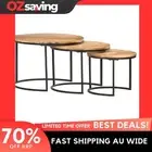 Nesting Tables 3 pcs Solid Wood Acacia Coffee Table Living Room 60cm Brown 6185