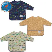 Long Sleeve Baby Bib Set 3PCS, Toddler Bib, Smock - Waterproof, Wipe Clean, Mach