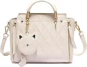 [GIGBIRD] Women's Handbag and Purse Ladies Fashion Vegan PU Leather Top Handle Tote Bag Satchel Elegant Crossbody Shoulder Bag