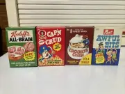 1973 Topps Wacky Packages “Kooloffs All-Brain” “Cap’n Crud”, && FULL BOXES Mint!