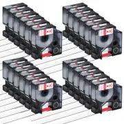 Compatible DYMO D1 LabelManager 45015 Red/White Label Tape 1/2" S0720550 24Packs