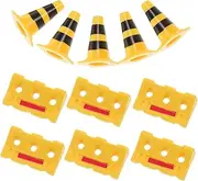 Kisangel Cognitive Development Toys Boys and Girls Traffic Cone Set Mini Road Signs for Early Learning Play