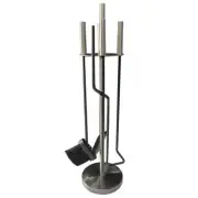 Jumbuck 5 Piece Fireplace Fire Place Tool Set Shovel Brush Poker Tongs Stand