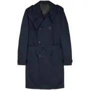 [Reveres 1949] Reveres 1949 Gabardine-weave Double-breasted Coat 46 IT BLUE