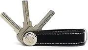 [YUESUO] Compact Leather Key Holder with Secure Stainless Steel Locking Mechanism, Light and Durable Key Organizer