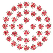 40PCS Pearl Flower Buttons, Rhinestone Pearl Buttons Embellishments, Red