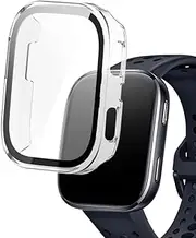 smaate Watch Cases Compatible with Amazfit Bip 6 1.97” 46mm Smart Watch, PC Case with Screen Protector, Protecting Watch Body & Screen, Transparent