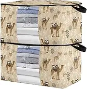 sanluoli 90L 2 Pack Under Bed Shoe Storage Containers with Reinforced Handles, clear window Closet Organizer Bin