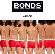 Bonds Mens Guyfront Trunk Underwear Seamless Soft Elastic Waistband 6 Pack MZVJ