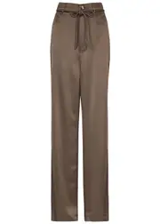 Nanushka Sato Wide-leg Satin Trousers - Brown - M (UK12 / M) M (UK12 / M)