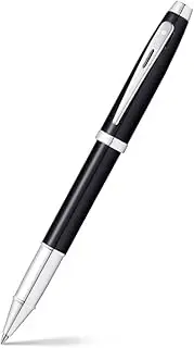 [Sheaffer] 100 Glossy Black Lacquer Rollerball Pen with Polished Chrome Trim