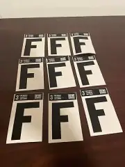Hy-Ko Vinyl 3 In. Non-Reflective Adhesive Letter, F 9 Pk