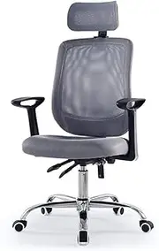 Stable Ergonomic Adjustable Office Chair，Comfortable High Back Desk Chair，Breathable Mesh Cloth Computer Chair with Lumbar Support Mobile