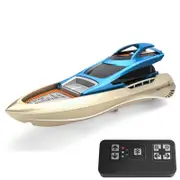 Catzon Mini Fast RC Boat 2.4Ghz with LED Lights Rechargeable for Pools Lakes