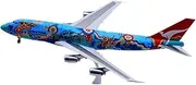 Pre-Built Model Aircraft 35CM 1/200 Large Scale Model Collectible Airplane for Qantas B747-300 VH-EBU Alloy Aircraft Aviation Display Piece Miniature Airplane Model