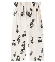 [Mini Rodini] Mini Rodini Notes cotton muslin straight pants M 24/36 white