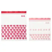ISTAD resealable bag, patterned red/pink, 2.5/1.2 l
