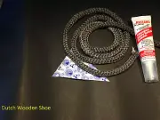 Gasket Kit for Harman Coal Stove 1/2 x 20' Round Door Rope + Cement.