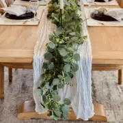 5.9ft Eucalyptus Garland, Artificial Greenery Garland Fake Silver 2 Pack