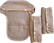 Imabari Towel Ergo Omni Breeze Omni 360 Drool Pad + Front Cover Bib Set (Powder Brown)
