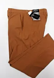 CALLAWAY OPTI-DRI SORONA PERFORMANCE COPPER GOLF PANTS SZ: 38 X 30 NWT