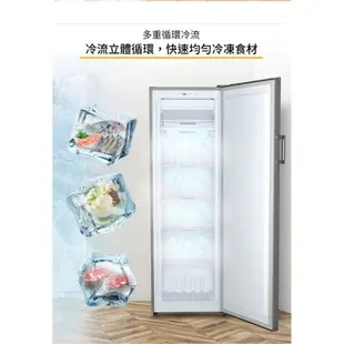 Whirlpool 惠而浦 WUFZ1860W 冷凍櫃 190L 直立式 冰櫃 自動除霜 可左右開門