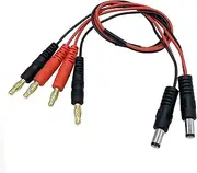 4mm Banana Plug to 5.5 x 2.1mm DC Power Male 20AWG Wire 50CM for RC Lipo Battery Drone Aircraft Model