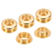 8mm(1/3 Inch) Brass Hole Eyelets, 4 Pcs Arc Surface Grommets, Light Gold