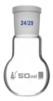Eisco Labs 50ml Flat Bottom Boiling Flask with 24/29 Socket Joint