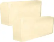 Aliuciku 2Pcs Sofa Armrest Cover, Elasticity Armrest Protective Cover Thick Sofa Armrest Towel Simple Armrest Protector(Beige)