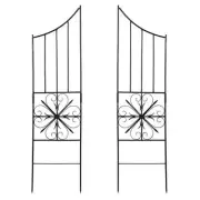 ACHLA DESIGNS Side Panels 63? x 16.5? Tall Graphite Powder Coat Finish Set 2