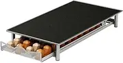Practical Coffee Capsules Drawer Coffee Pod Holder 40pcs Capsules Organizer Storage Drawer Shelves Home Coffeeware Accessories(Silver gray)