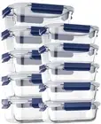 Containers With Lids Glass Food Storage Airtight 10 Pack Meal Prep Bpa-free