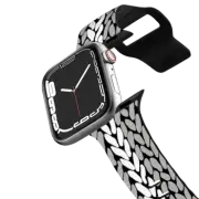 Apple Watch Series 4-6, SE (40mm) Impact Band Grey Knit With White Stripe