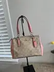 NWT COACH Signature Mini Christie 2Way HandBag F58290 Light Khaki Blush