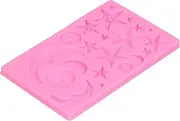 Fondant Mold, DIY Chocolate Cake Mould Star Moon Face Shape Star Mold for Cake Bread for Mousse Flavored Food(Pink)