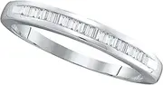 [Dazzlingrock Collection] 0.23 Carat (ctw) 14K Gold Baguette White Diamond Ladies Anniversary Wedding Band Stackable Ring 1/4 CT