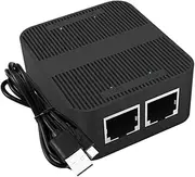 Sturdy Plastic Ethernet Splitter 1 Out Splitter Adapter Connector Easy Installation