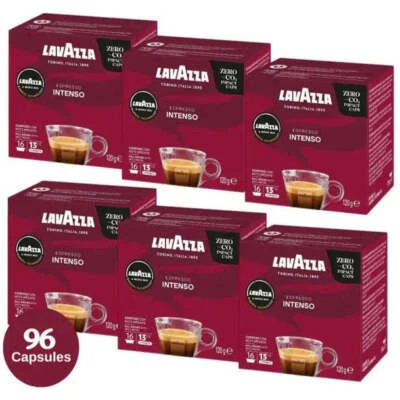 Lavazza A Modo Mio Intenso Coffee Capsules 16 Count Pack of 6 (96 Capsules)