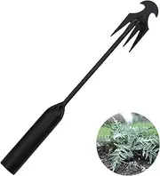 11.8inch Weeding Artifact Uprooting Weeding Tool,2024 New Weed Puller Tool 4 Teeth Manganese Steel High Strength Hand Remover Tool for Garden&Planting Weeding
