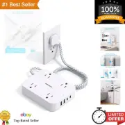 Lightweight 5ft USB and AC Power Strip - Perfect for Office and Dorm Essentials