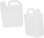 Hohopeti 2Pcs Plastic Flat Bottle Lightweight Storage Container for Water Oil Wine Glue Versatile Use for Travel Samples