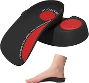 [Knicy] Orthotic Insoles High Arch Supports - 1/2 Shoe Insert for Plantar Fasciitis Pain Relief for Women with Deep Heel Cup, Flat Feet Pronation, Heel Spur, Shin Splints Relief